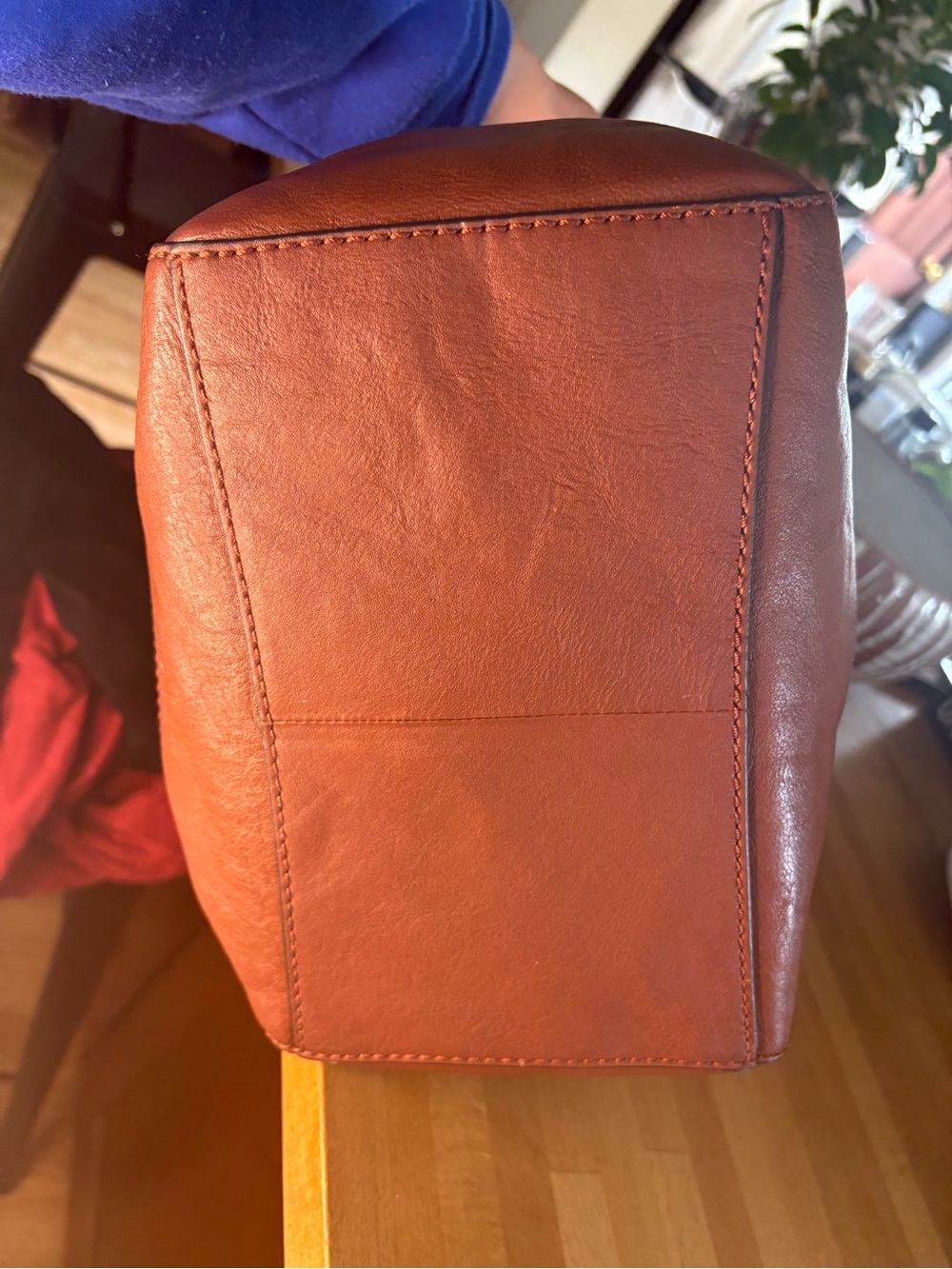 Frye Cognac Leather Hobo Bag NWOT | Slouchy Shoulder Bag Rustic Brown - Picture 5 of 7